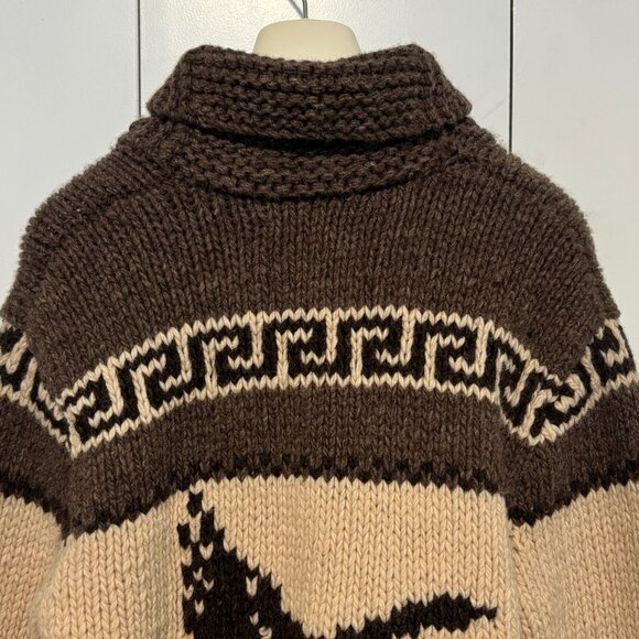 Eddie Bauer Cowichan Hand Knit Wool Zip-up Sweater - M - Picture 6 of 12